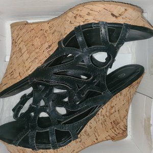 Black Cork Wedges